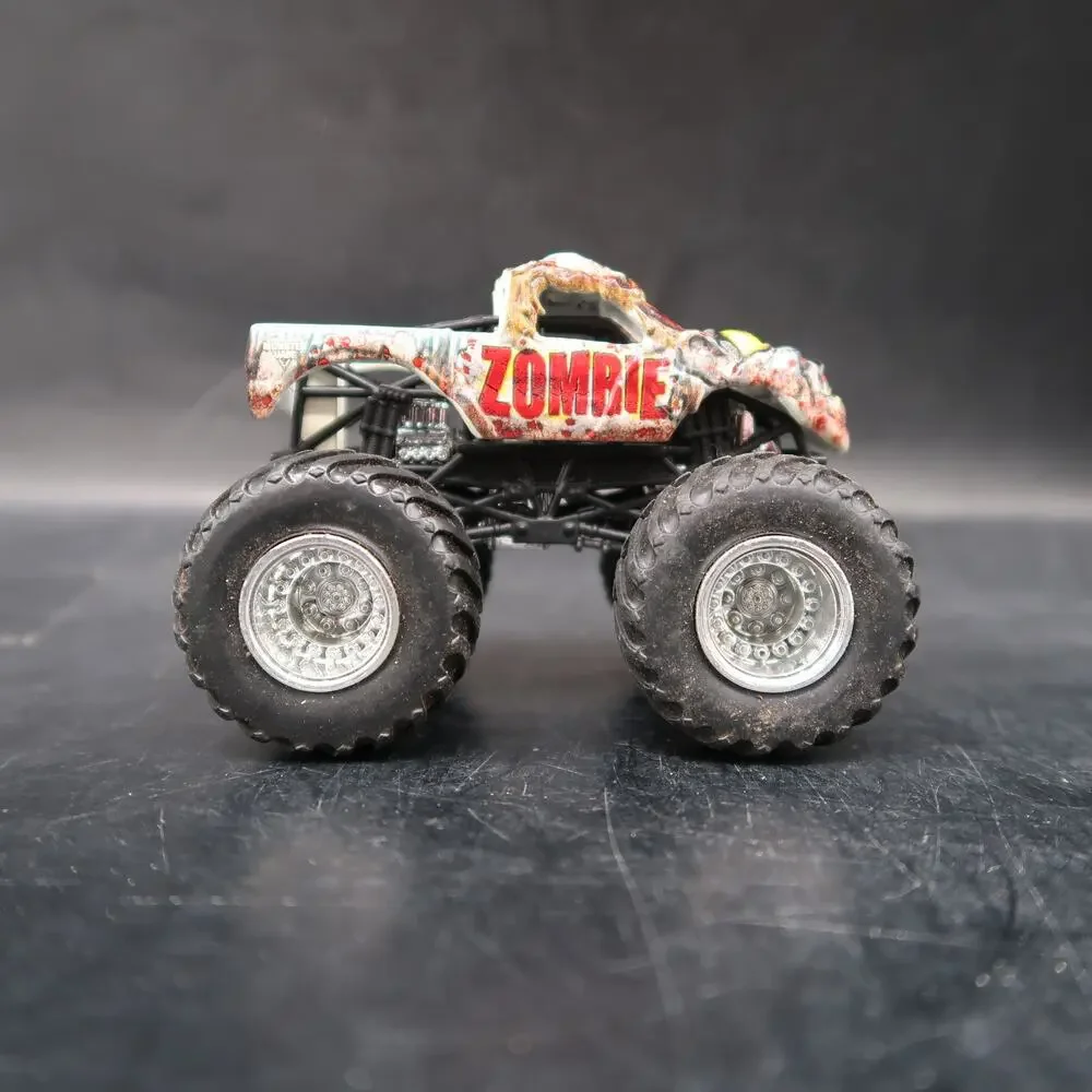 Hot Wheels Monster Jam Zombie Diecast Car Toy Vehicle Silver Rims 1:64 Scale